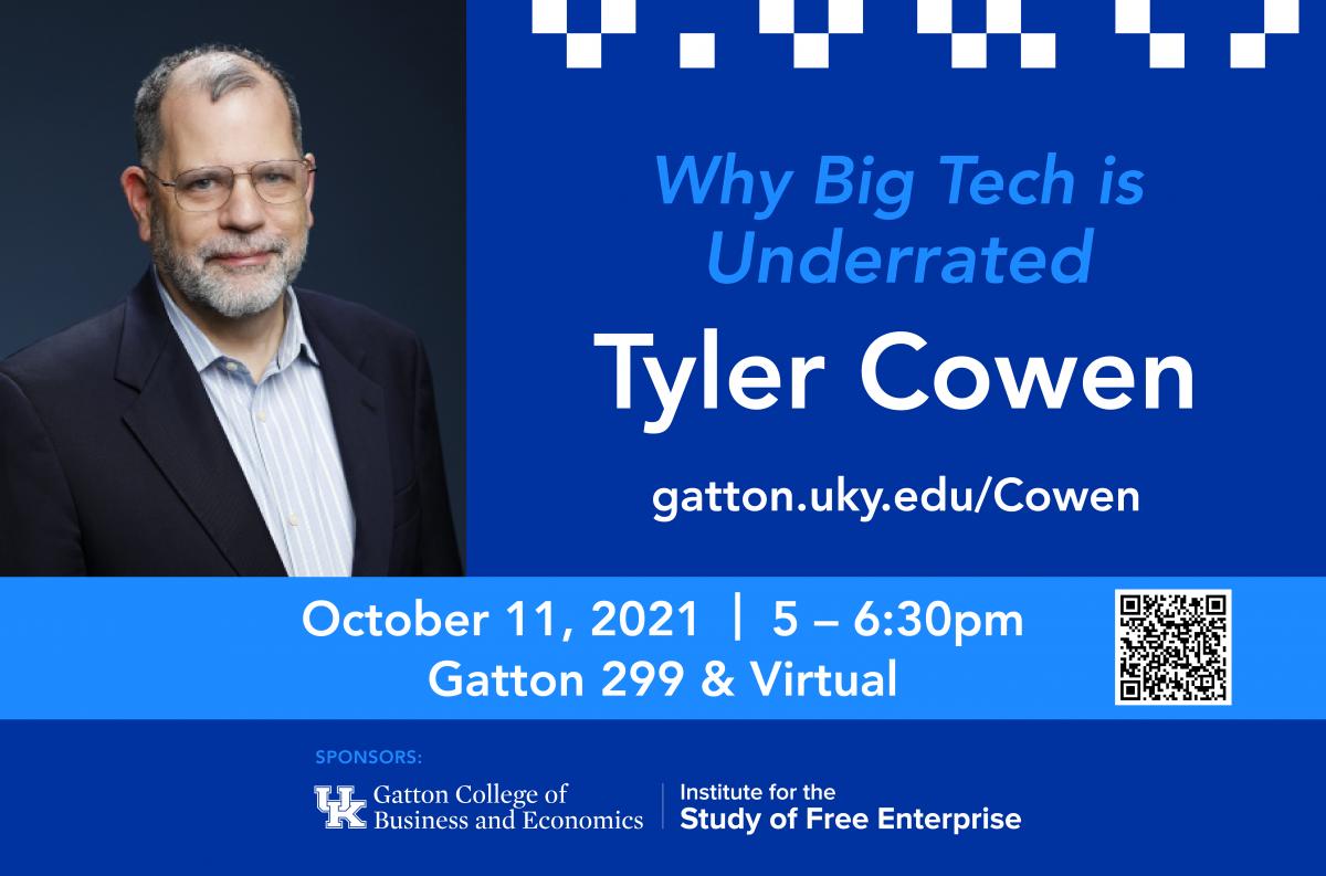 Tyler Cowen: Why Big Tech is Underrated Flyer