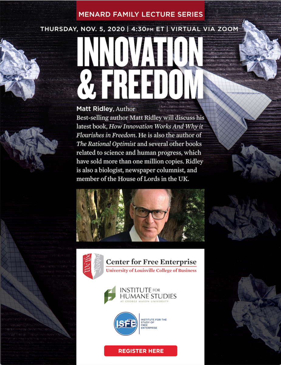 Matt Ridley: Innovation and Freedom Flyer