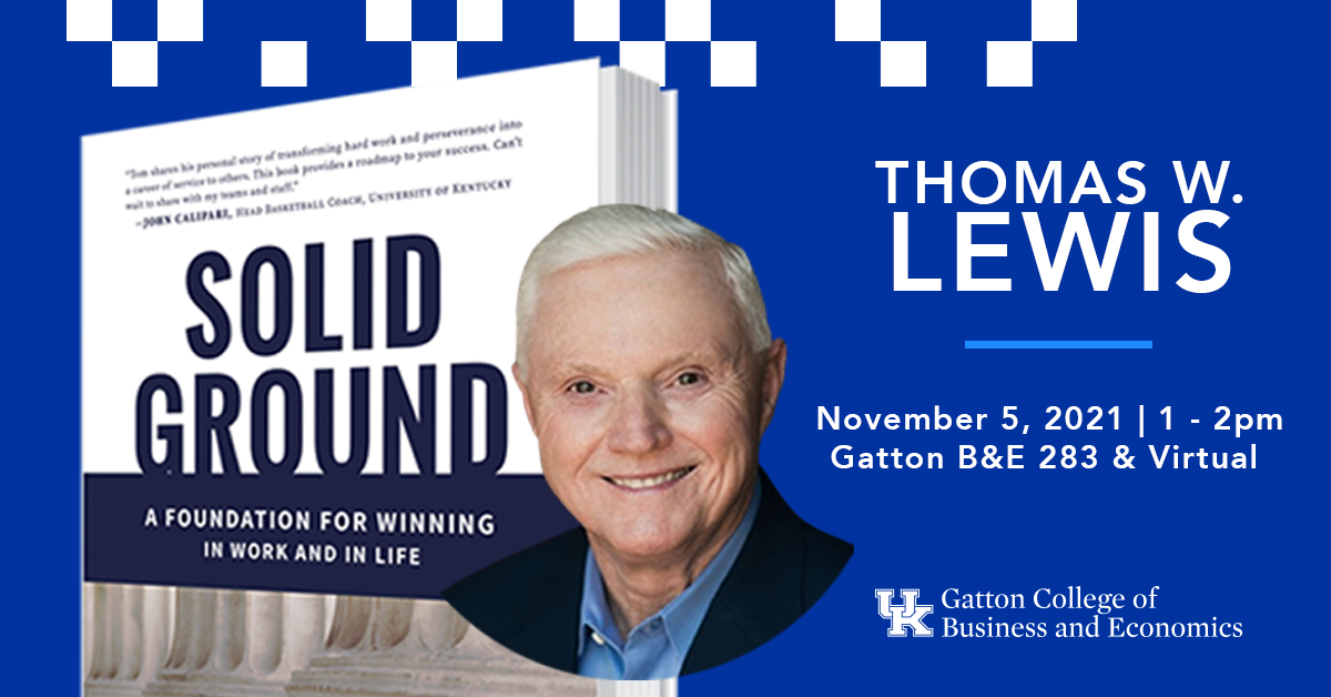 Tom Lewis: Solid Ground: A Foundation for Winning in Work and in Life Flyer