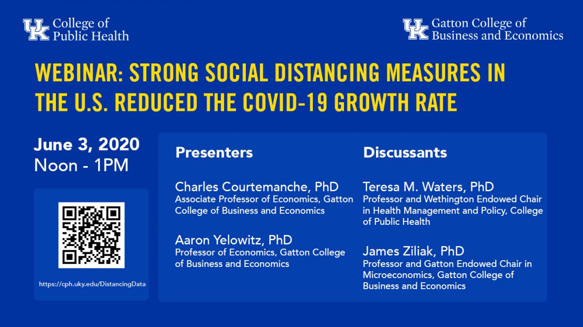 Webinar: Strong Social Distancing Measures in the U.S. Reduced the COVID-19 Growth Rate Flyer
