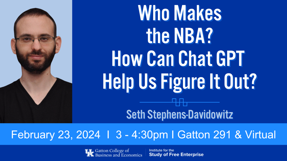 Seth Stephens-Davidowitz: Who Makes the NBA? How Can Chat GPT Help Us Figure It Out? Flyer